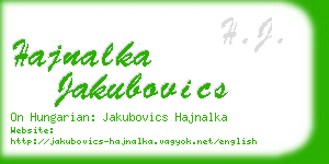 hajnalka jakubovics business card
